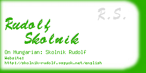 rudolf skolnik business card